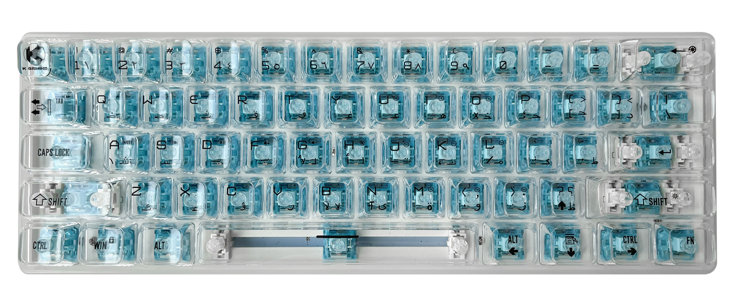 KGAMING (BKB610W-JB) Echo Forge Tri-Model Gaming Keyboard JELLY BLUE