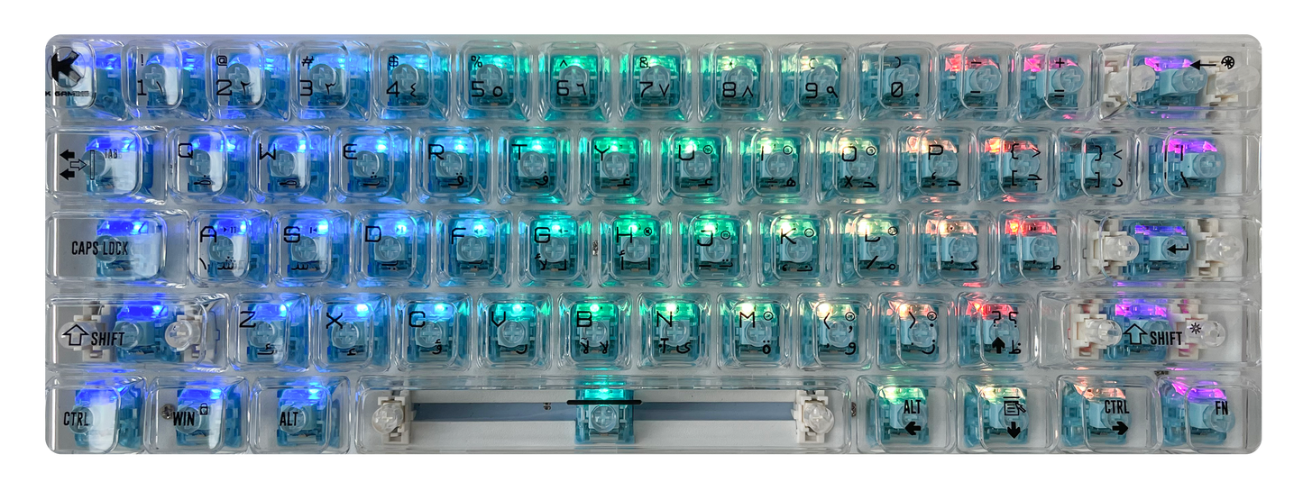KGAMING (BKB610W-JB) Echo Forge Tri-Model Gaming Keyboard JELLY BLUE