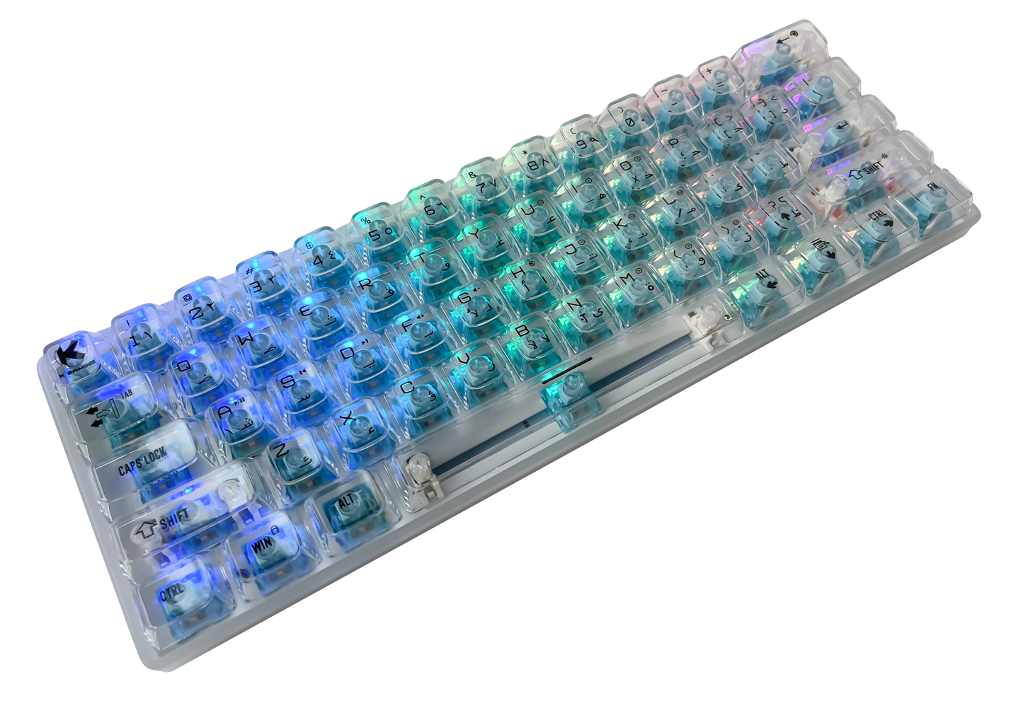 KGAMING (BKB610W-JB) Echo Forge Tri-Model Gaming Keyboard JELLY BLUE