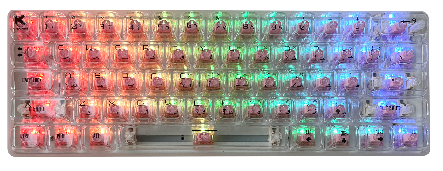 KGAMING (BKB610W-JP) Echo Forge Tri-Model Gaming Keyboard JELLY PINK