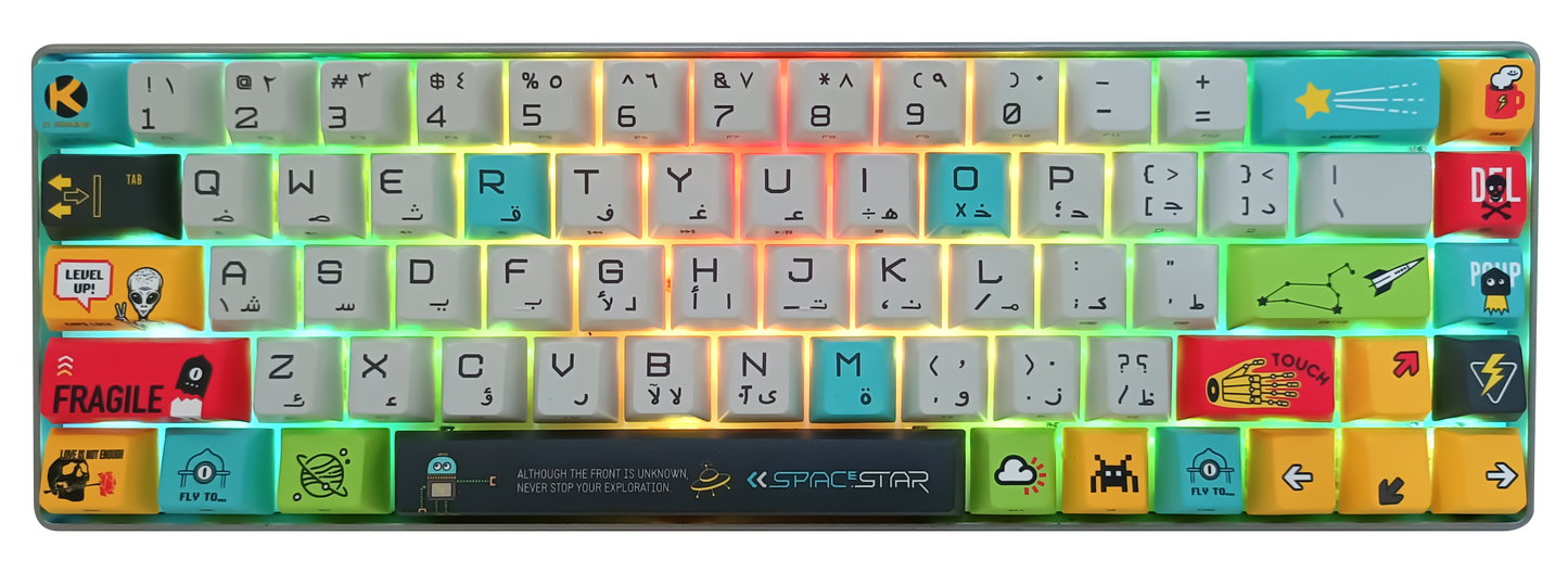 KGAMING (C-K29-JB) Space Star Tri-Mode Gaming Keyboard Jelly Blue