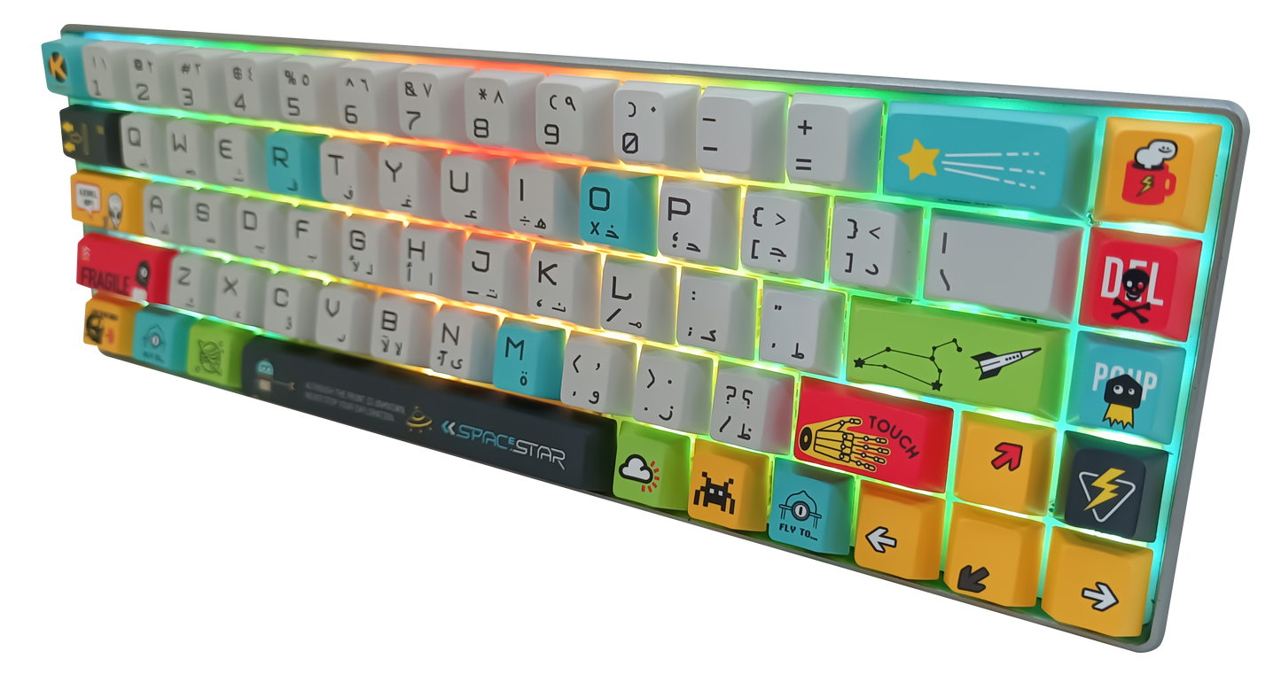 KGAMING (C-K29-JP) Space Star Tri-Mode Gaming Keyboard Jelly Pink