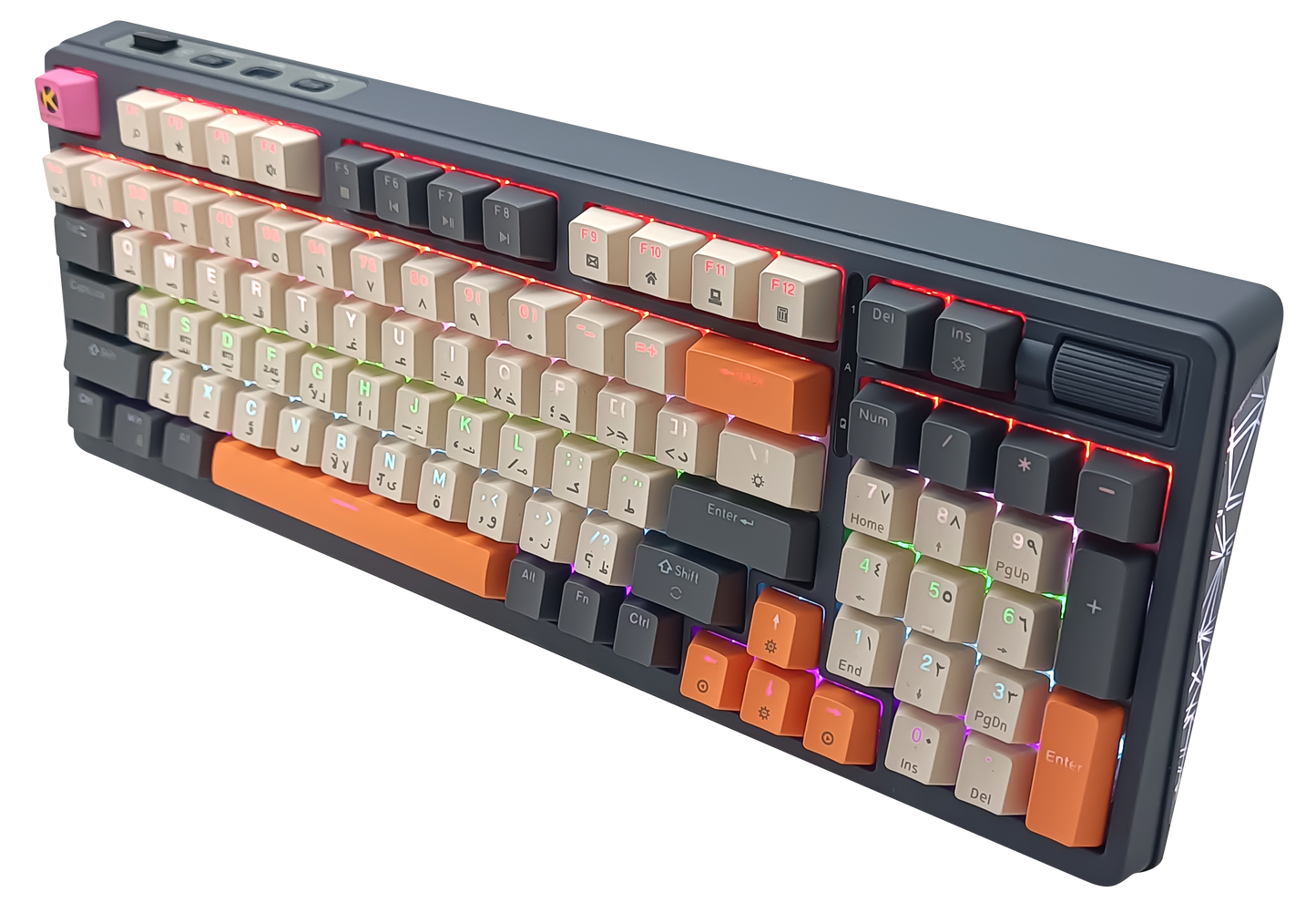 KGAMING (C-MKB96-JP) Arctic Rift Tri-Mode Gaming Keyboard Jelly Pink