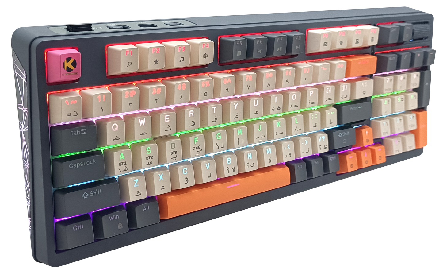 KGAMING (C-MKB96-JP) Arctic Rift Tri-Mode Gaming Keyboard Jelly Pink