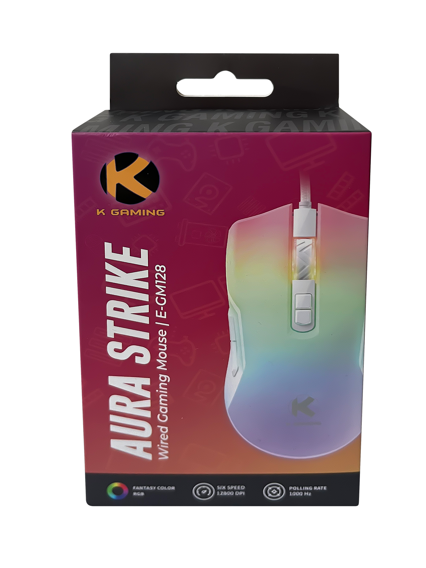 KGAMING (E-GM128) AURA STRIKE RGB Wired Gaming Mouse