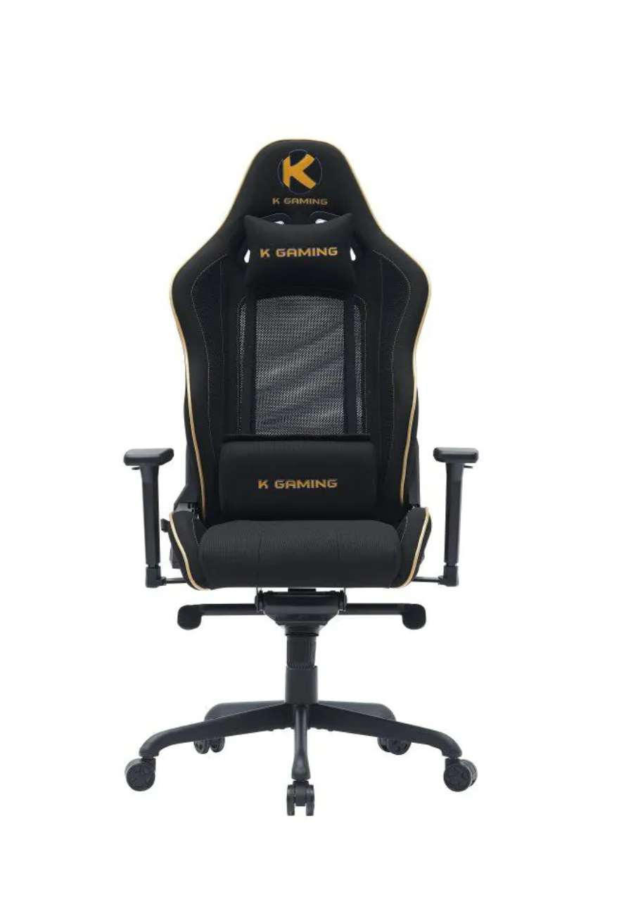 KGAMING VENT GAMER CHAIR BLACK with GOLD (KW-G6281-3)