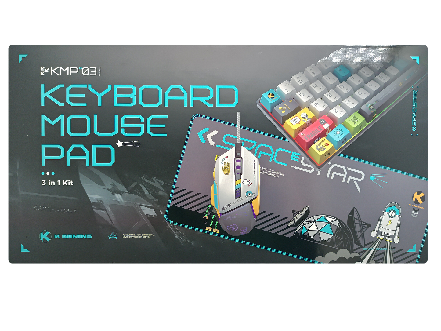 KGAMING (KMP03-B) 3 in 1 Combo Pack (Mouse,Mousepad,Keyboard Blue Switch)