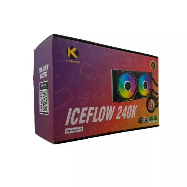 KGaming ICEFLOW 240K AIO Liquid Cooler ARGB Black