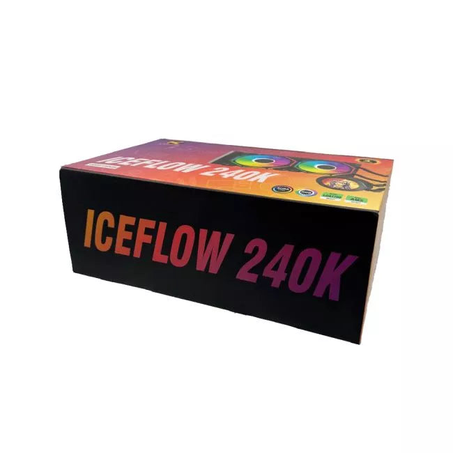 KGaming ICEFLOW 240K AIO Liquid Cooler ARGB Black