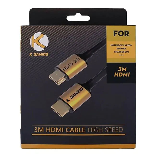K Gaming High Speed HDMI Cable 2.0 - 3M