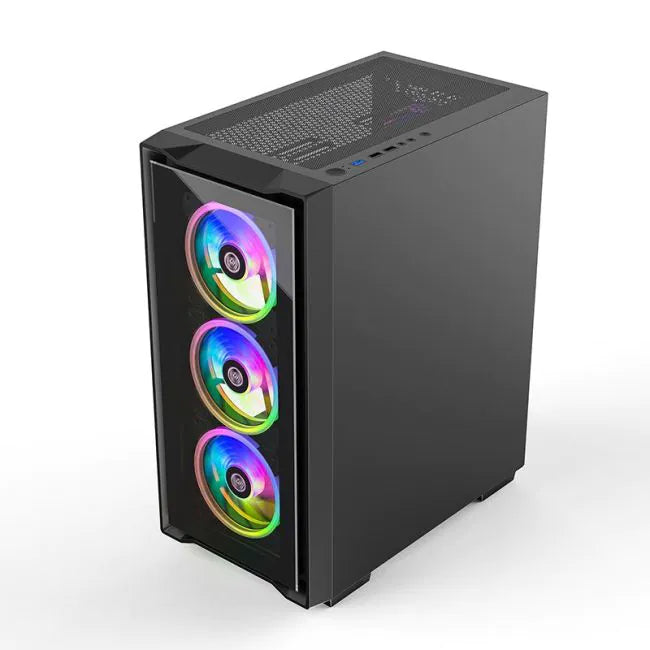 K Gaming C103TG Mid Tower ARGB PC Case - Black