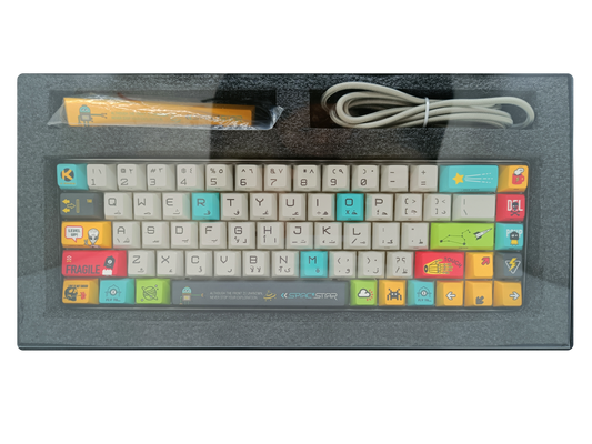 KGAMING (C-K29-CB) Space Star Tri-Mode Gaming Keyboard Cream Blue