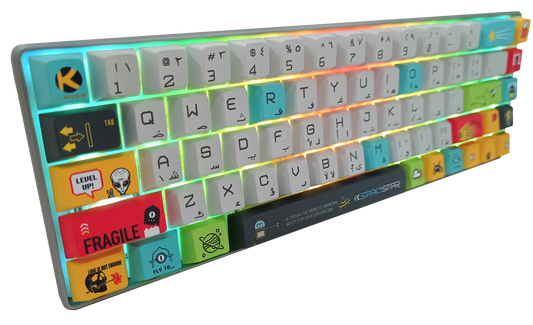 KGAMING (C-K29-CY) Space Star Tri-Mode Gaming Keyboard Cream Yellow
