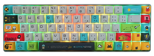 KGAMING (C-K29-JB) Space Star Tri-Mode Gaming Keyboard Jelly Blue