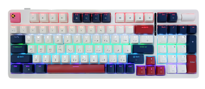 KGAMING (C-MKB96-CB) Arctic Rift Tri-Mode Gaming Keyboard Cream Blue
