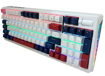 KGAMING (C-MKB96-CB) Arctic Rift Tri-Mode Gaming Keyboard Cream Blue