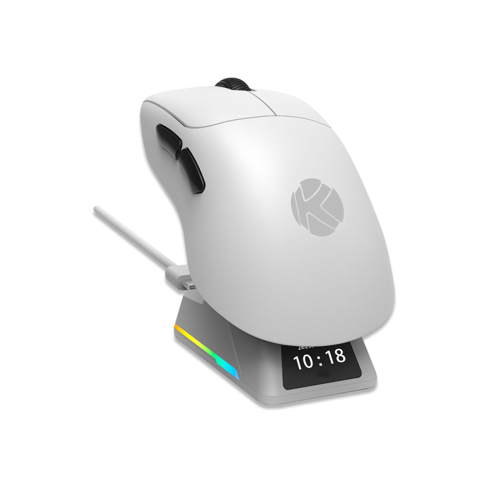 KGAMING (K18) 8K Tri-Mode Wireless Gaming Mouse White