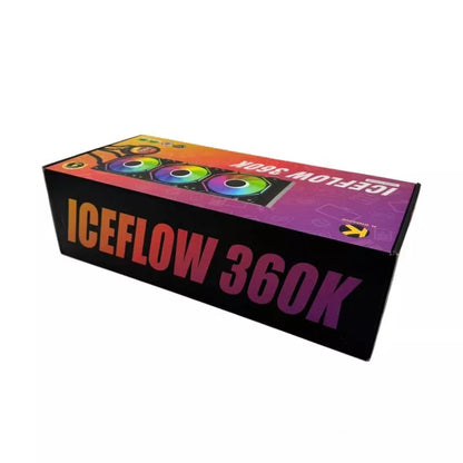 KGaming ICEFLOW 360K AIO Liquid Cooler ARGB Black