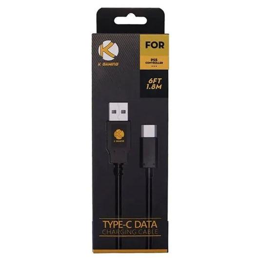 K Gaming PS5 Controller USB Charger Cable - 1.8M