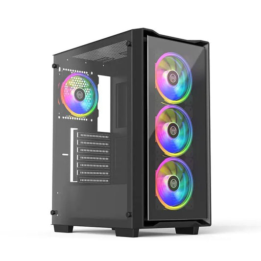 K Gaming C103TG Mid Tower ARGB PC Case - Black